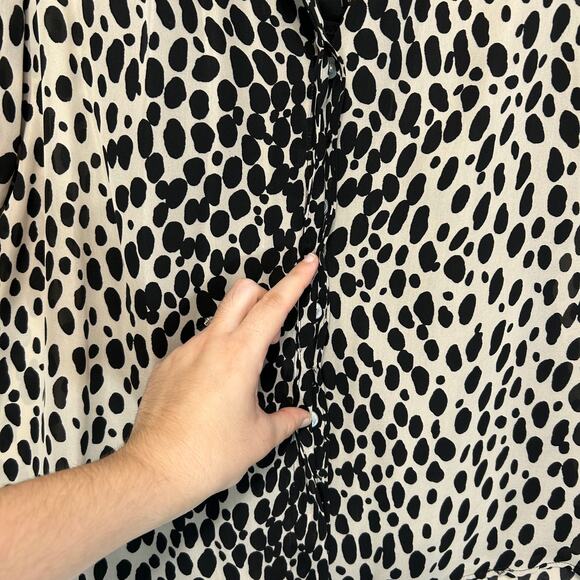 Talbots Petites Cheetah Print Blouse NWT Women's Sz 10P Cami Underlay Mob Wife - Picture 4 of 5